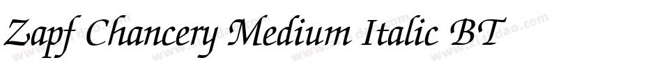 Zapf Chancery Medium Italic BT字体转换